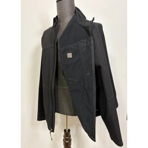 REI Black Full Zip Hard Shell Water Resistant Jacket XXL